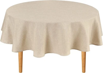 Hiasan Round Linen Tablecloth 50 Inch - Wrinkle and Stain 50" (Round), Beige  - Image 1 of 4