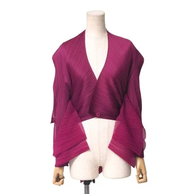 Como Nuevo PLEATS PLEASE ISSEY MIYAKE Cárdigan Talla F Plisado Deformado Volantes Chaqueta... Foto 1 de 4