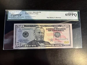 DBR 2004 $50 FRN San Francisco Gem Fr. 2128-L Legacy 65 PPQ Serial EL14514027A - Picture 1 of 2