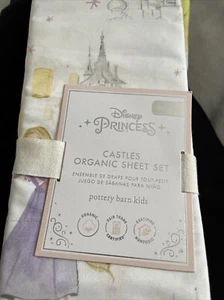 DISNEY PRINCESS CASTLES ORGANIC TODDLER SHEEET SET NEW WITH TAGS FREE SHIPPING - Picture 1 of 4