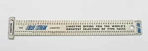 Mergenthaler Linotype Company Blue Streak Ruler Vintage - Picture 1 of 2
