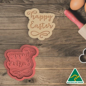 Happy Easter Cookie Cutter And Embosser Stamp - Picture 1 of 4
