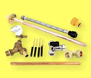 Professional through the wall Outside Garden Tap Kit Extra Fittings - Picture 1 of 6