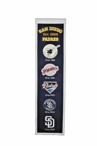 San Diego Padres Heritage 8x32 Wool Banner - Picture 1 of 1