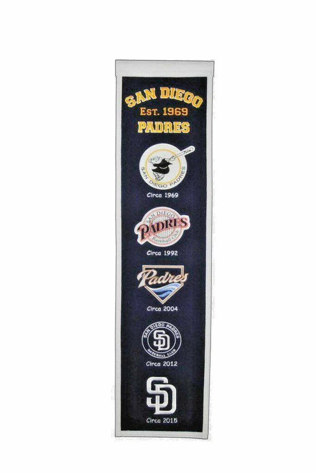 San Diego Padres Heritage 8x32 Wool Banner - Image 1 of 1