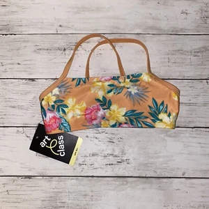 Art Class Target Girls Orange Peach Floral Tropical Swim Top Size XS 4 5 NWT - Picture 1 of 5