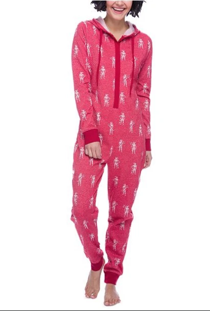 Munki Munki Storm Trooper Hooded Fleece Union Suit Pajamas women medium