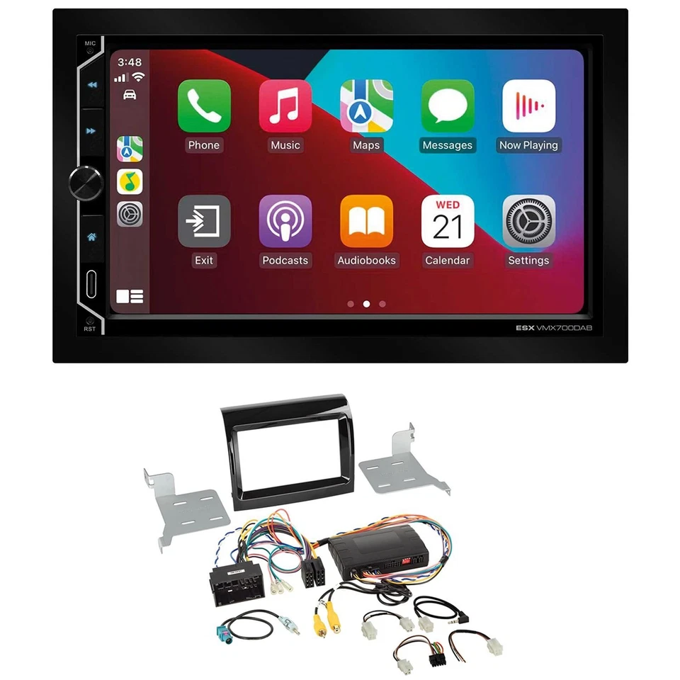 ESX Radio Apple CarPlay für Opel Movano Cargo C 10/2021-2023 Piano Infoadapter - Bild 1 von 4