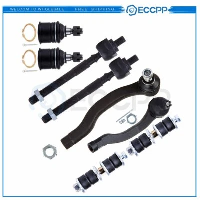 For Honda Civic 1996-2000 8Pieces Front Lower Ball Joints Sway Bars Tie Rods Kit — 第 1/4 张图片