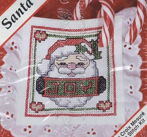 Nuovo kit punto croce contato Berlino Babbo Natale sacchi Natale gioia nastro passamaneria - Foto 1 di 3