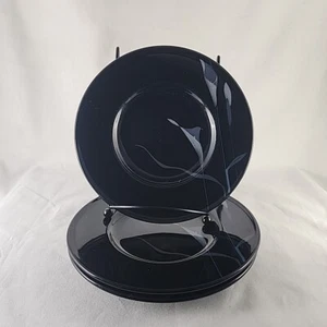 Mikasa Galleria Opus Black Bread Plates Set of 3 Made in Japan - Picture 1 of 6