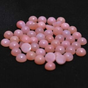 Wholesale Lot of Natural Pink OPAL 5X5 mm  Round Cabochon Loose Gemstone