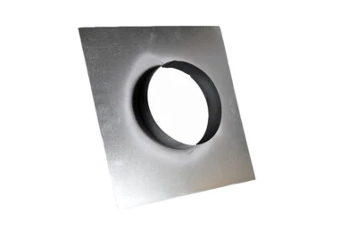 MARKENLOS Wandflansch NW 100 mm Flansch rund 250x250 mm Platte