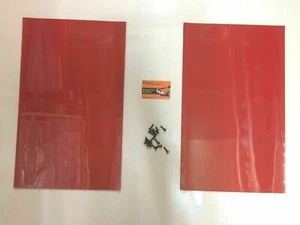Rally Mudflaps Red 50cm x 30cm 3mm MSA x 2 Motorsport  - Picture 1 of 3