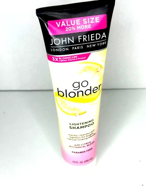 1 Tube of John Frieda 3X Blondecare Go Blonder Lightening Shampoo 10 Fl Oz  NEW - Image 1 of 4