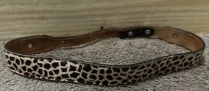 Girls Cheetah Leather Belt Size 28 Needs Buckle - Picture 1 of 8