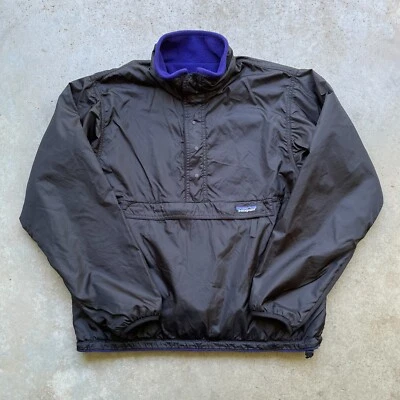 Vtg 1997 Patagonia Glissade Half-Zip Reversible Jacket Black/Plum Men’s Small - Image 1 of 4