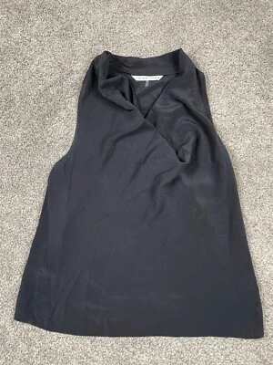 Trina Turk Shirt Womens Medium Tank Top Silk Cowl Sheer Flowy Lightweight Blouse - Image 1 of 4