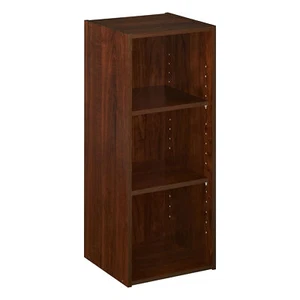 ClosetMaid 3 Tier Wooden Organizer w/2 Adjustable Shelves, Dark Cherry(Open Box) - Picture 1 of 7