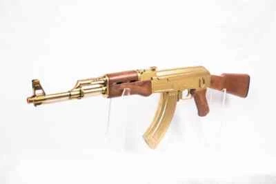 Réplica de rifle soviético A Klash 47 disfraz utilería AK - dorado Foto 1 de 4