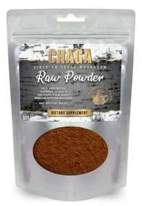 All Natural Siberian Chaga Mushroom Raw Powder Wild Harvested, Supreme Quality - Picture 1 of 11