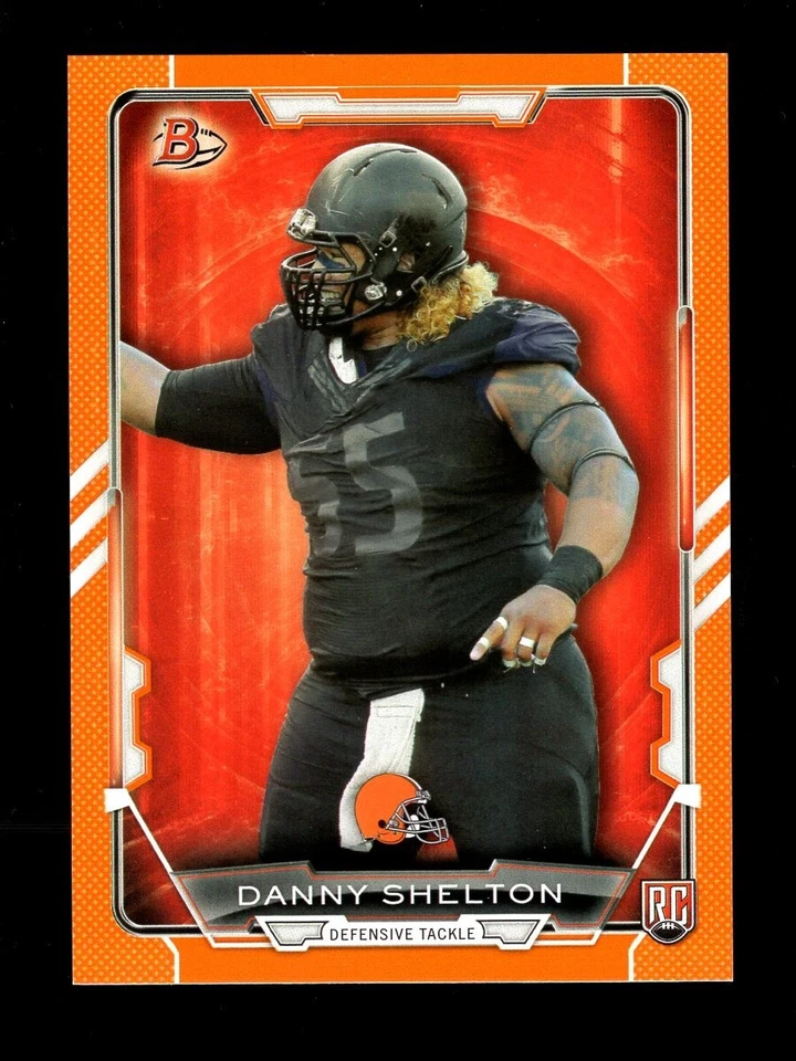 2015 BOWMAN ORANGE #12 DANNY SHELTON RC 3/299 BROWNS - Image 1 of 1