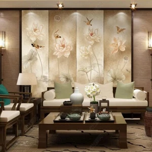 Fotomural no tejido papel pintado murales arte moderno loto pájaro de hielo 11349 - Imagen 1 de 3