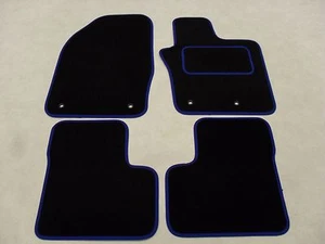 Fits Fiat 500X 2015-on Fully Tailored Deluxe Car Mats in Black with Blue Trim. - Picture 1 of 12