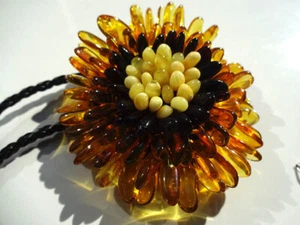 Genuine Amber Beautiful Baltic Amber Necklace / brooch !!!! - Picture 1 of 2
