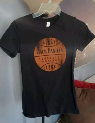 Jack Daniels Tennessee Whiskey NBA Baloncesto Mujer Talla Grande Camiseta Negra Foto 1 de 2