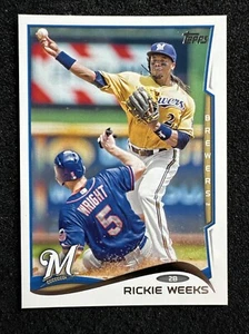 RICKIE WEEKS #172 2014 Topps Baseball CANTIDAD Milwaukee Brewers - Imagen 1 de 2