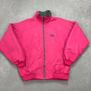 VINTAGE Patagonia Jacket Womens Large Pink Fleece Lined USA Made Bomber Lady - Picture 1 of 8