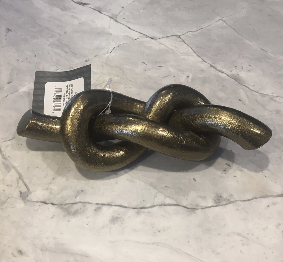 Studio McGee Threshold Decorative Metal Knot Figurine with Cast Gold - Gold