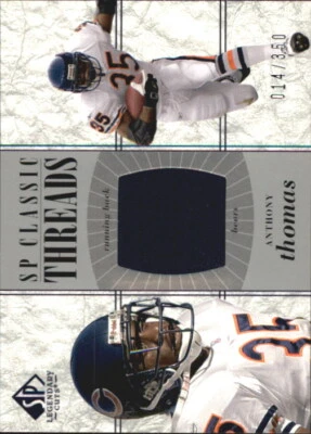 A9170- 2002 SP Legendary Cuts SP Classic Threads #CCAT Anthony Thomas Jersey/350 - Image 1 of 2