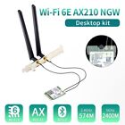 WiFi 6E AX210NGW M.2 Desktop Kit Dual Band 802.11ax BT5.2 Network Adapter for PC
