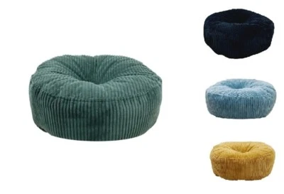 Sitzhocker Cord Cordbezug Sitzpouf Pouf Fußhocker rund 47x20 Hocker Bodenkissen - Bild 1 von 4
