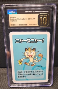 Pokemon Playing Cards Meowth Old Maid 2019 - japonés - CGC 10 impecable - Imagen 1 de 8