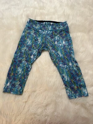 Stylish Lularoe Jade Capri Leggings in Peacock – Excellent Condition Large — 第 1/4 张图片