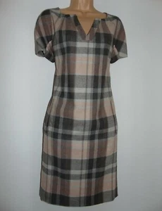 NWT Laura Ashley Grey Check 31% Wool Winter British Tunic Tailored Dress, UK 12 - Picture 1 of 12