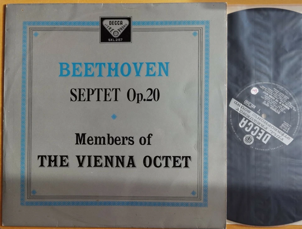 Decca SXL 2157 The Vienna Octet Beethoven Septet Op. 20 LP Stereo UK ED1 Rare Foto 1 de 2