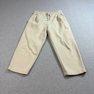 Zara Pants Mens Medium Beige Jogger Crop Relaxed Fit Pockets Comfort Stretch - Picture 1 of 7