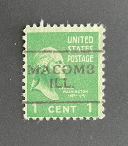 Macomb, Illinois Type 701 Precancel - 1 cent Prexie - U.S. #804 - IL - Picture 1 of 1