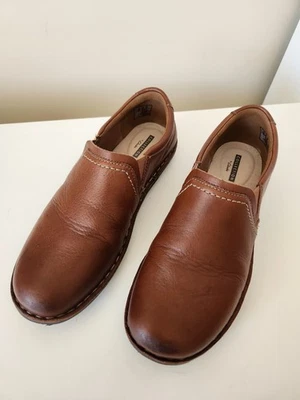 Mujer 9 M Clarks Janice Barrie Cuero Marrón Sin Cordones Mocasines Zapatos UE 40 Foto 1 de 4