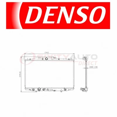 Denso Radiator for Acura TSX 2.4L L4 2004-2008 Coolant Antifreeze sg Foto 1 de 4