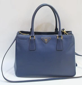Prada Saffiano Navy Tote Bag 25663541 - Picture 1 of 8