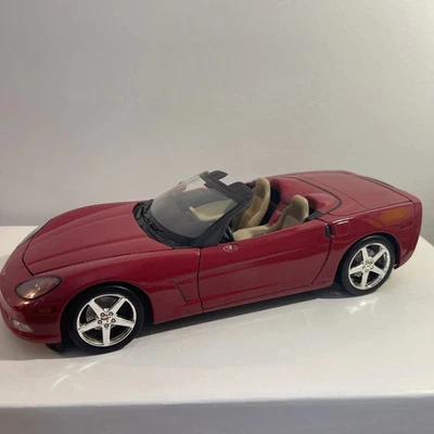 Corvette C6 Convertible Hot Wheels 1/18 Mattel 03 Red Chevy Chevrolet DAMAGED - Image 1 of 4