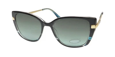 全新 BEBE BBOP1000 太阳镜 猫眼 女式 塑料 320 0-0-0 全边 黑色 — 第 1/4 张图片