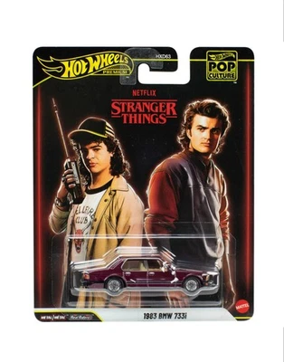 Hot Wheels Premium Stranger Things 1983 BMW 733i Pop Culture Netflix auto NUOVO - Immagine 1 di 4