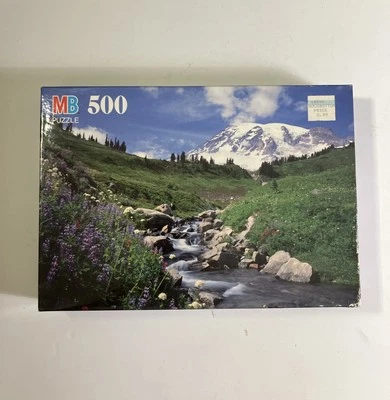 Vintage Milton Bradley 500 Piece Jigsaw Mt. Rainer 4611 - 20 - Image 1 of 4
