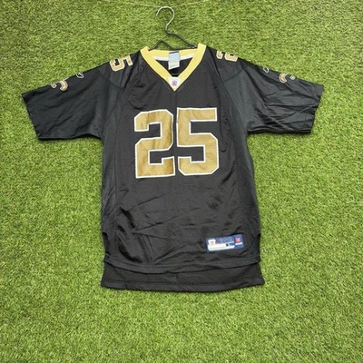 Camiseta de fútbol americano New Orleans Saints juvenil grande 14-16 Reggie Bush #25 Reebok NFL Foto 1 de 4
